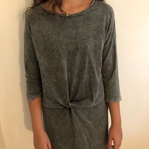 Distressed Grey T-Shirt Dress